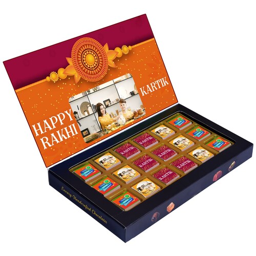 Buy Personalized Rakhi Combo For Brother Greetings Box