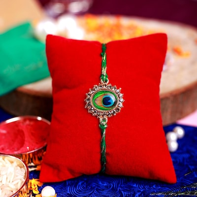 Peacock Feather Rakhi