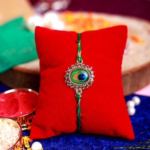 Buy Peacock Feather Rakhi