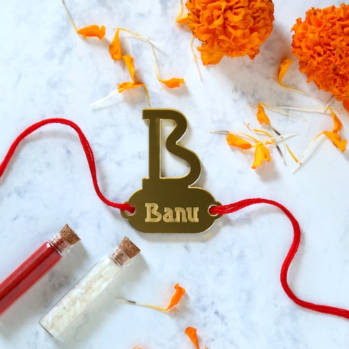 Buy Customise Alphabet Rakhi With Name