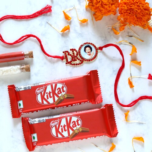 Buy Customise Bro Rakhi With Chocolate