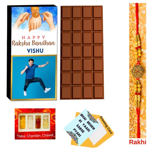 Buy Personalised Raksha Bandhan Chocolate Gift Pack For Bhai