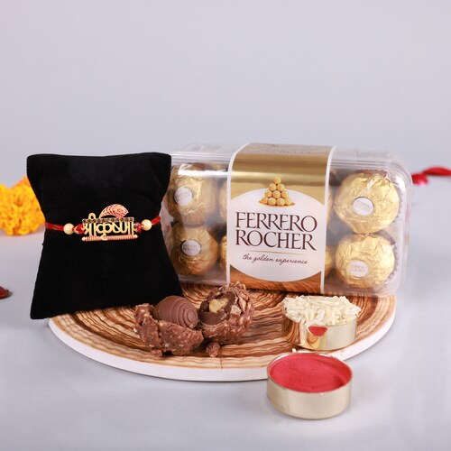 Buy Shree Krishna Rakhi With Ferrero Rocher