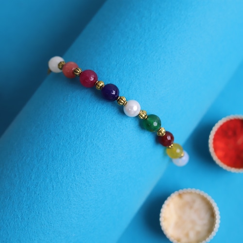 Buy Multicolor Beads Rakhi for Brother