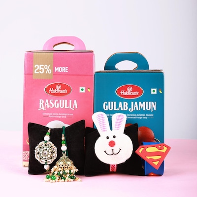 Lovely Rakhi With Sweets Combo