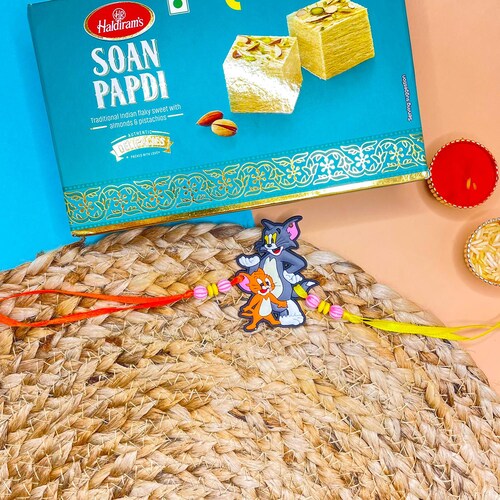 Buy One Kids Rakhi With Haldiram Soan Papdi