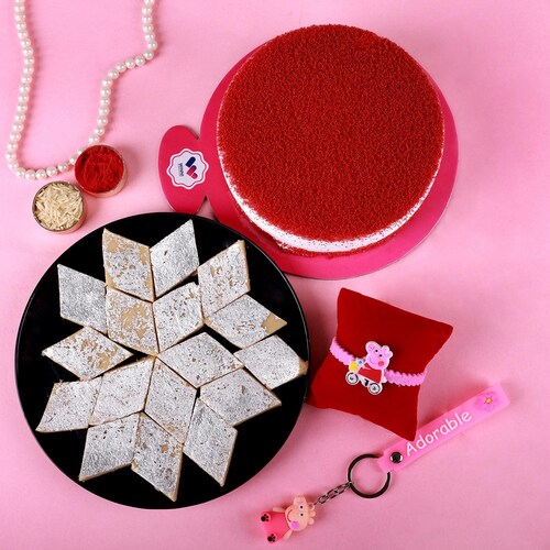 Buy Favorite Kaju Katli Rakhi Combo