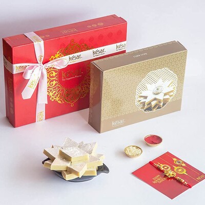 Rakhi With Kaju Katli