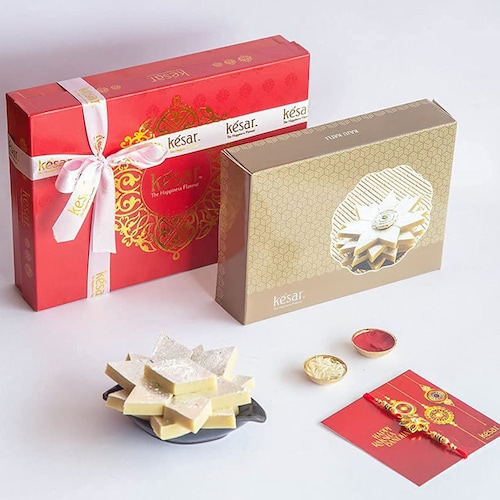 Buy Rakhi With Kaju Katli