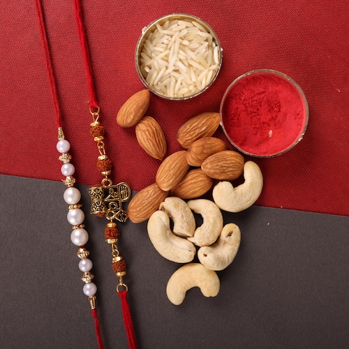 Buy Dazzling Rakhis With Dry Fruits