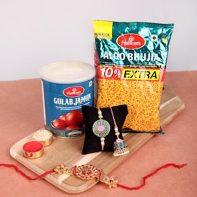 A Haldiram Treat With Rakhi Combo