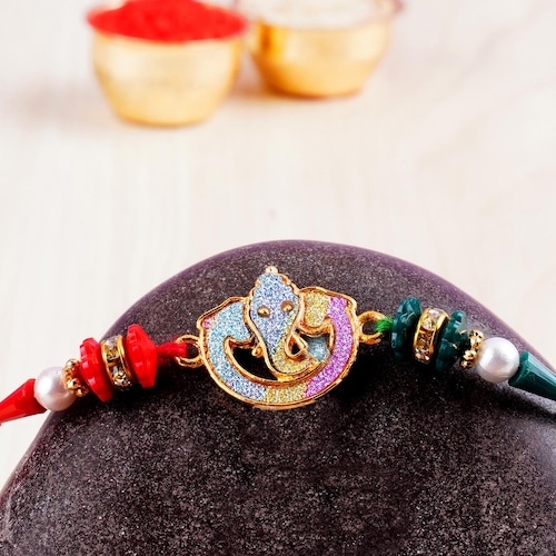 Buy Divine Pearl Ganesha Rakhi