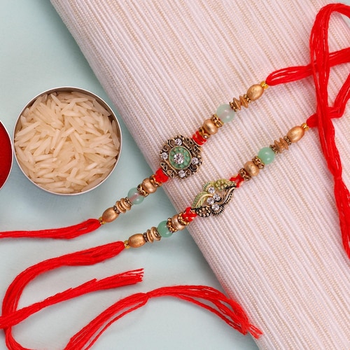 Buy Designer Two Rakhi Set