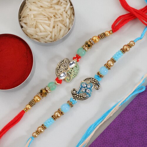 Buy Two Elegant Rakhi Set