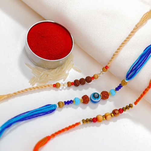 Buy Beads Rakhi Set Of Three