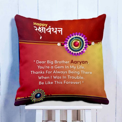 Buy Rakhi Message cushion