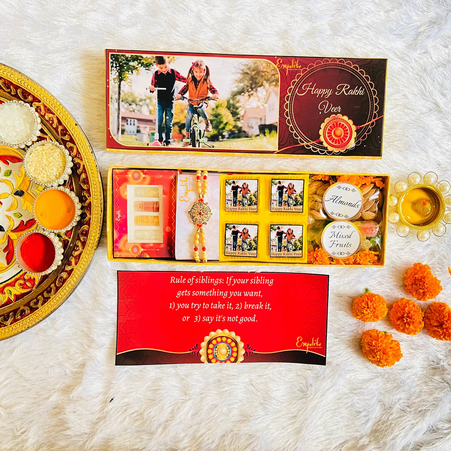 Rakshabandhan Special Combo gifts for sister - Chocolate with photo,  Customized mug, Photo Frame