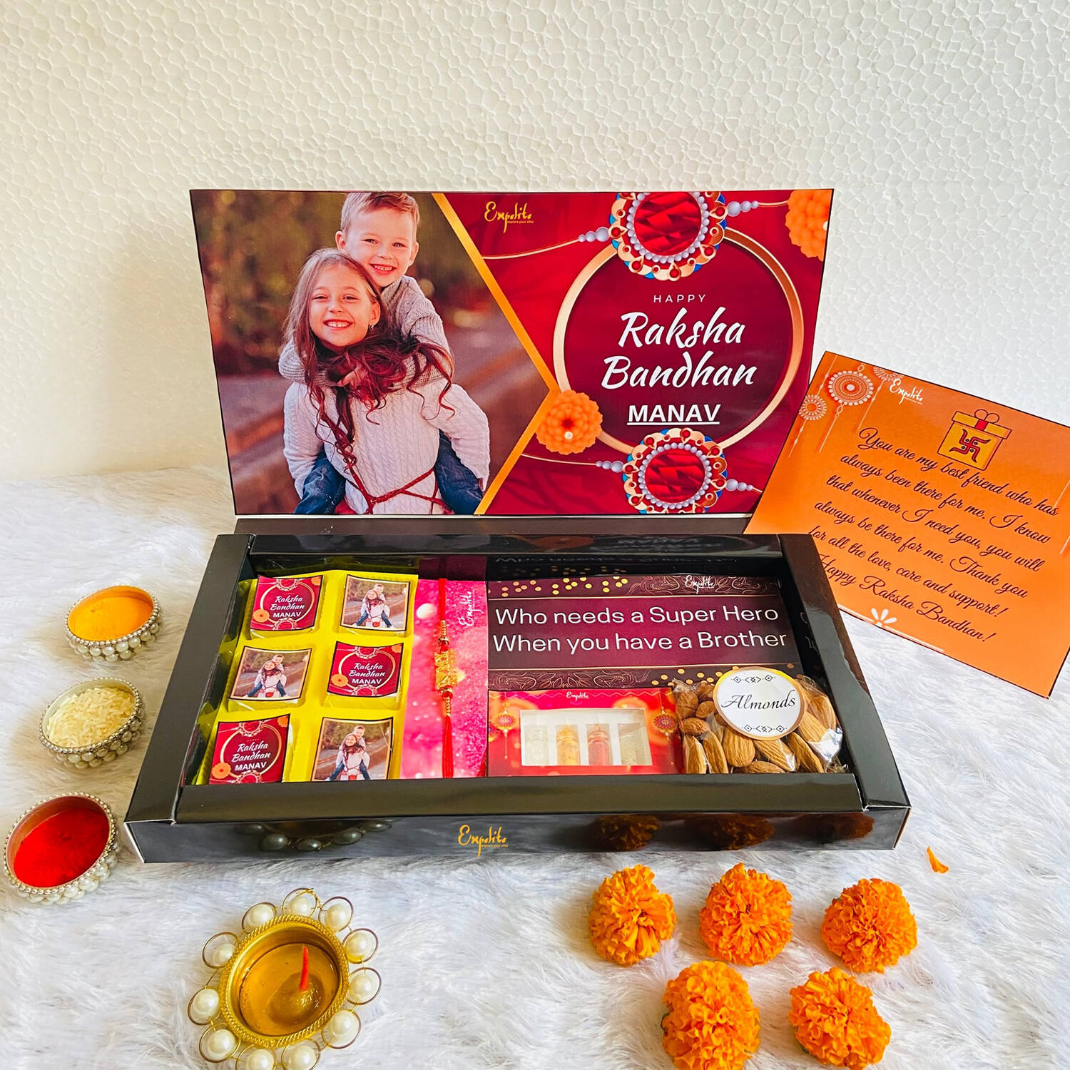 Multicolor Printed Personalized Rakhi Gifts at Rs 199/piece in Noida | ID:  23634941397