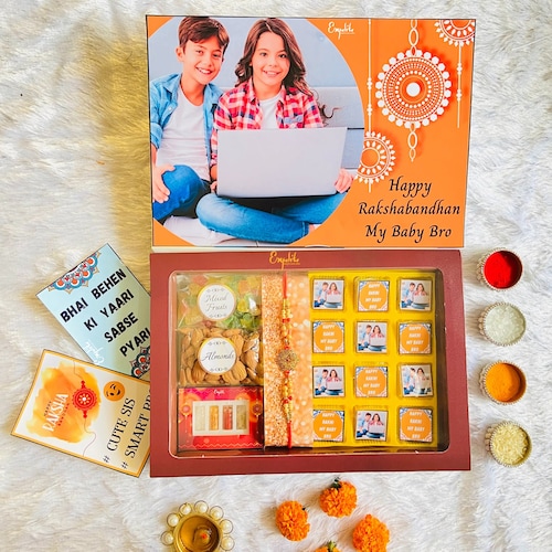 Buy Personalized Gift Pack for Rakhi With Sweets