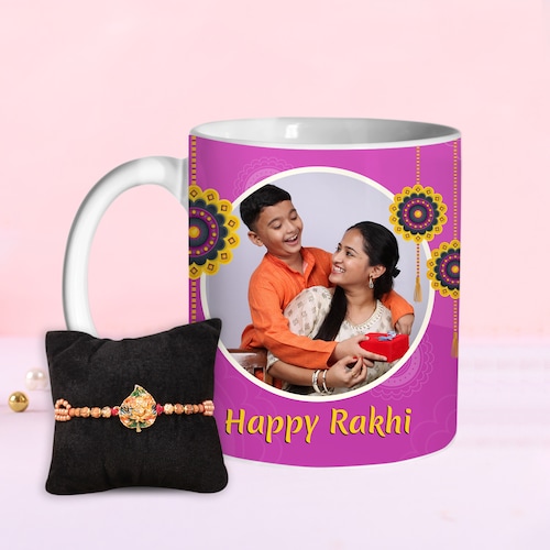 Buy Rakshabandhan Mug With Designer Rakhi