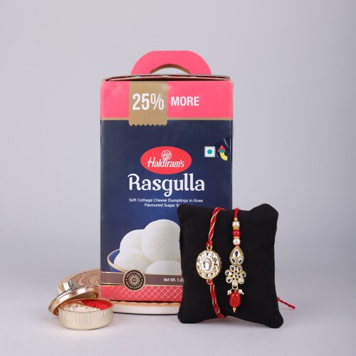 Buy Bhaiya Bhabhi Rakhi Set With Rasgulla