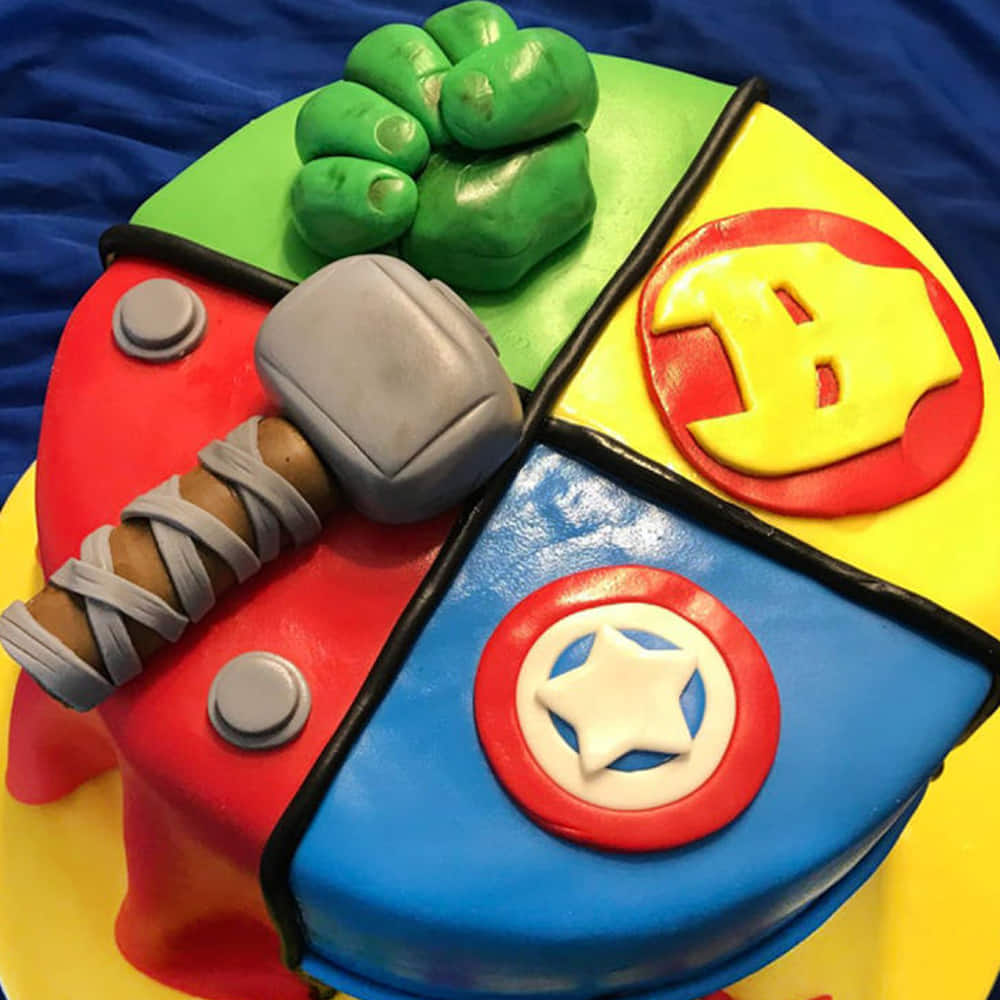 Avengers Theme Cake