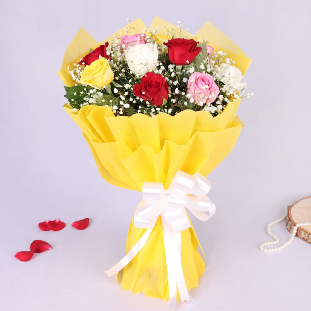 10 Mix Roses Bouquet | Winni.in