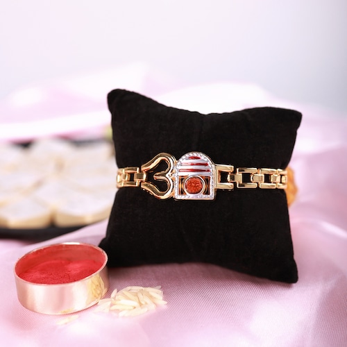 Buy Exclusive Golden Bracelet Rakhi