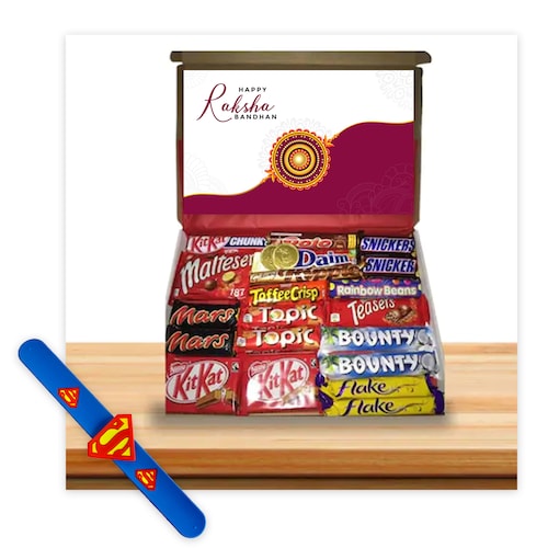 Buy Personalised Chocolates Gift Box With Kids Rakhi