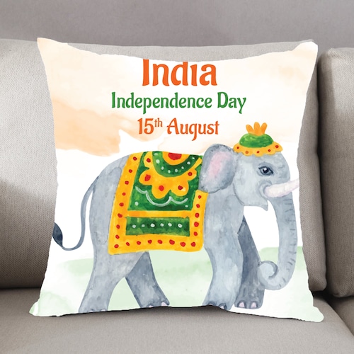 Buy Elephant Independence Day Cushion