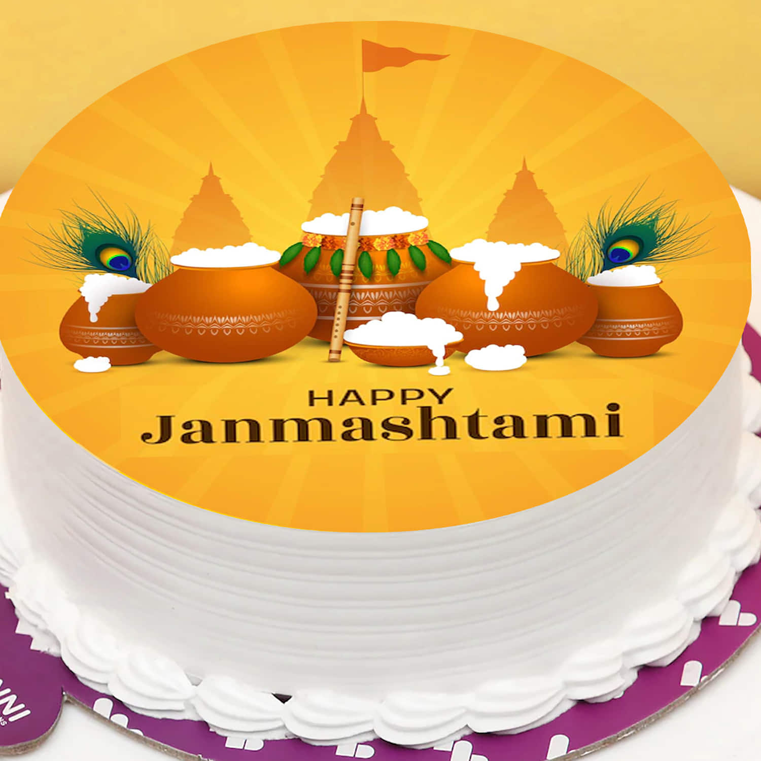 Janmashtami special Matka cake Made this Kesar flavoured cake with whipped  cream frosting Bansuri made of fondant #janmashtami… | Instagram