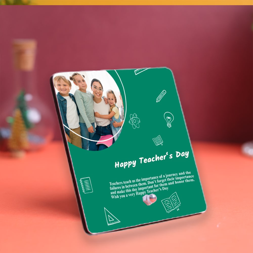 Personalized Happy Teacher Day Table Top | Winni