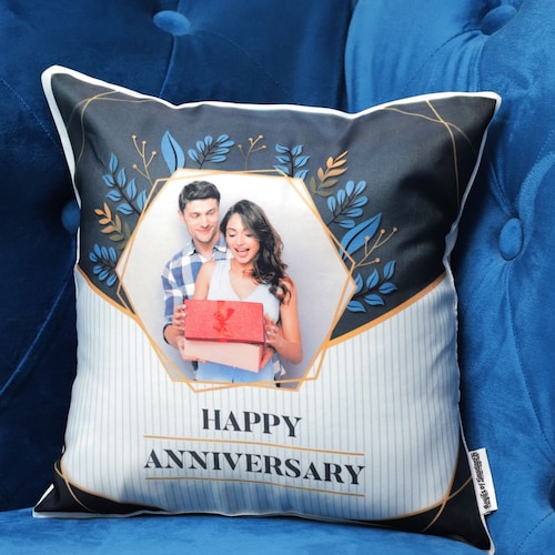 Buy Marriage Anniversary Personalised Cushion