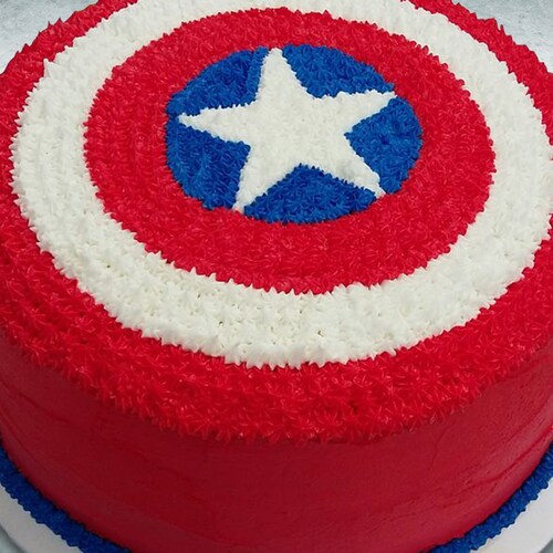 Captain America Theme Cake 