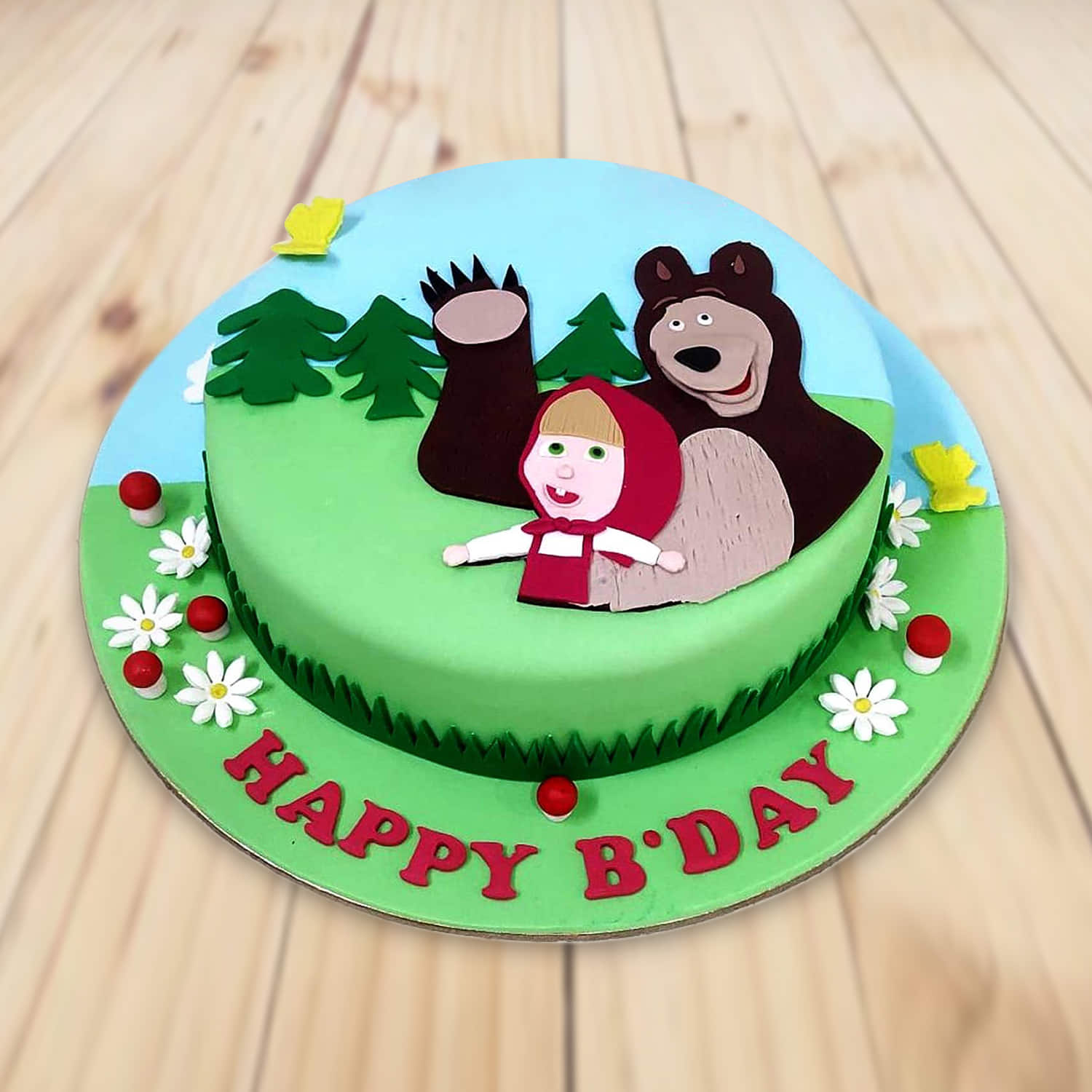 Masha and the Bear cake design / Masha and the bear birthday cake design. -  YouTube