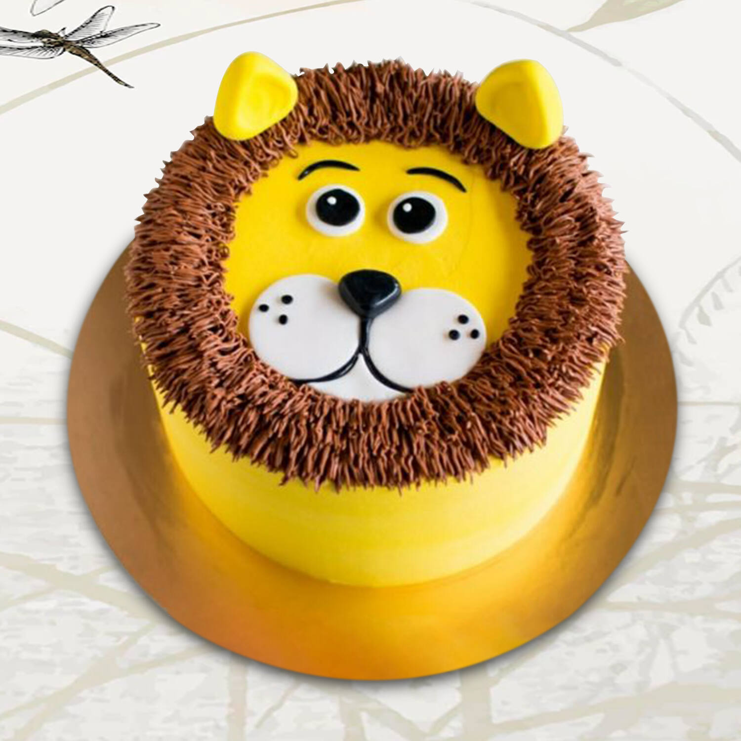Order Lion Face Fondant Cake - 1 Kg | Custom Theme Cake | Cakiyo