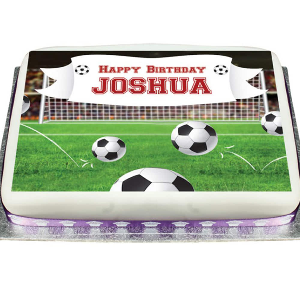 Cake on a football theme decorated with green grass and soccer ball on  white background. Stock Photo | Adobe Stock