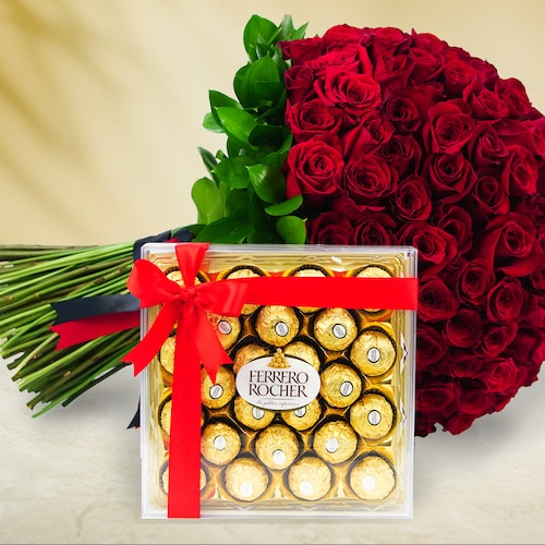 Buy Love Red Roses Combo
