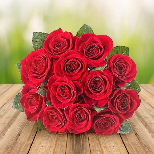 Buy Beauty Of Dozen Red Roses