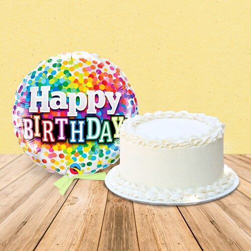 Buy White Chocolate Cake With Balloon Combo