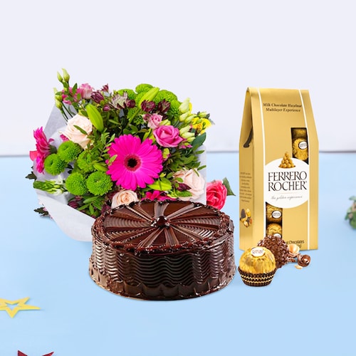 Buy Chocolaty Bouquet Combo