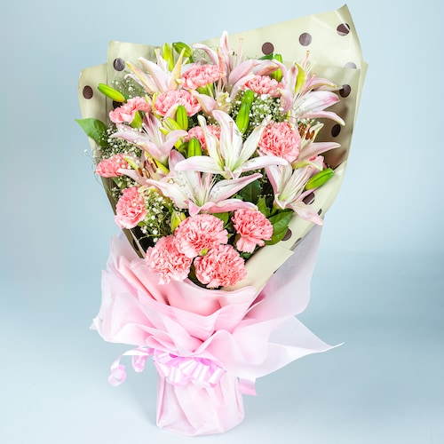Buy Graceful Pink Flowers Arrangement