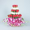 Buy Roses And Orchids Basket Arrangement