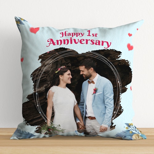 Buy Personalised 1st Anniversary Cushion