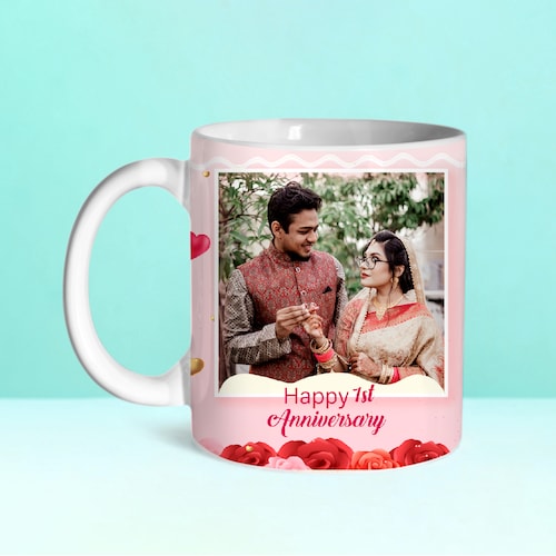 Buy Personalized 1st Anniversary Couple Mug