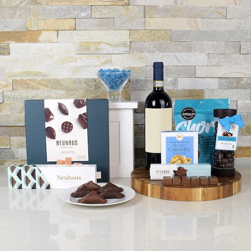 Buy Deliciousness Chocolate With Wine Pair Gift Baskets