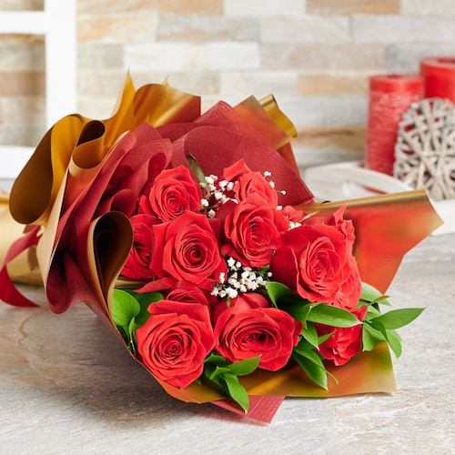 Buy Lovely Bouquet Of Red Roses