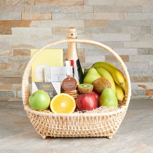 Buy Perfectly Fresh Fruit And Champagne Gift Basket