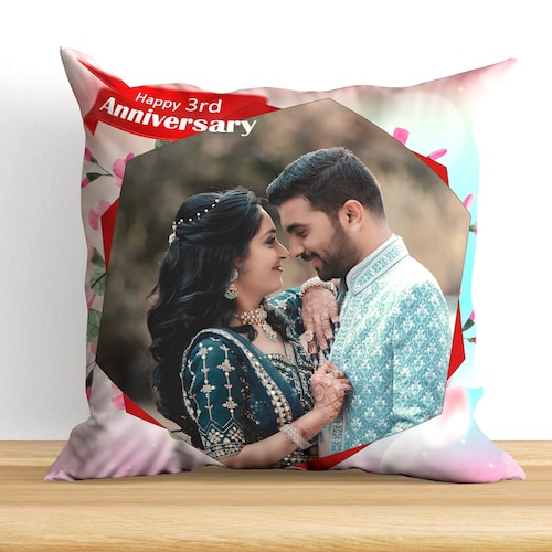 Buy Personalized 3rd Anniversary Cushion
