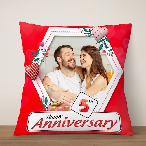 Buy 5th Anniversary Couple Cushion